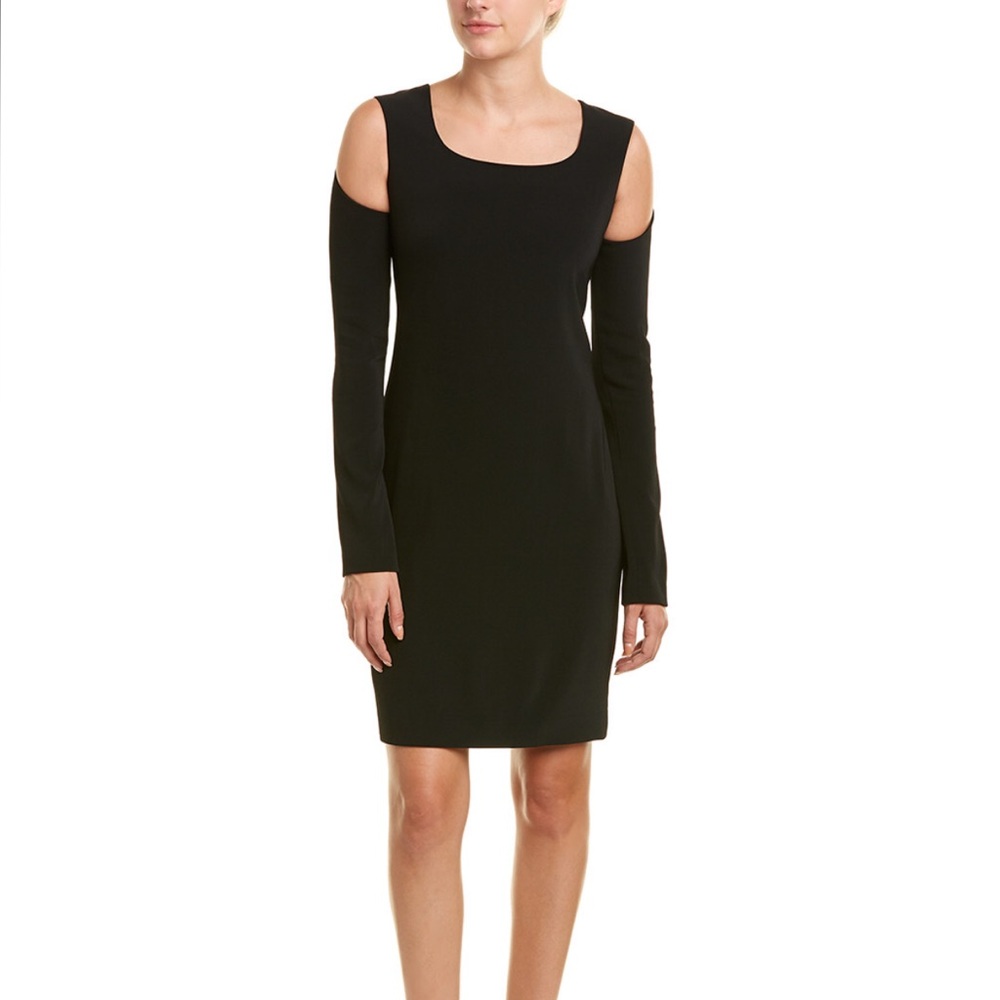 Helmut Lang Elegant Black Long Sleeve Dress